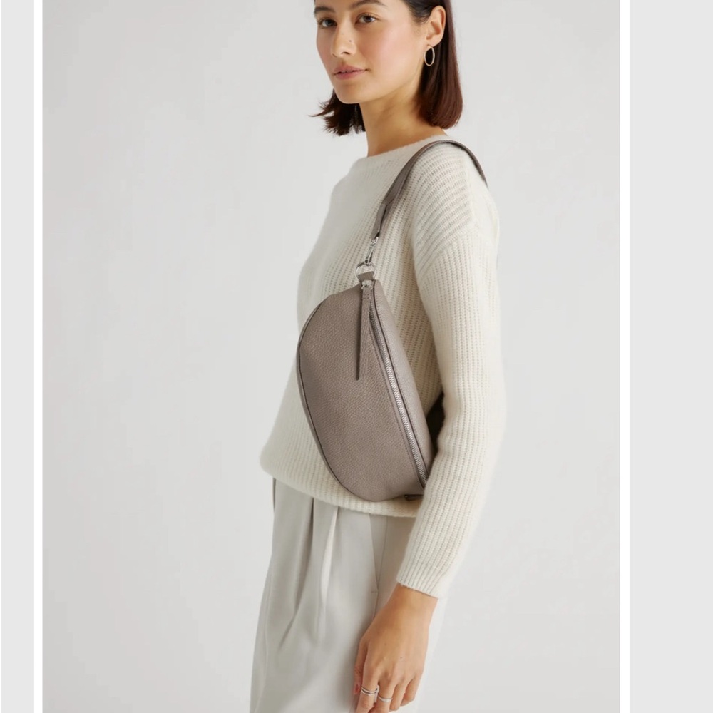 Quince Italian Pebbled Leather Sling Bag